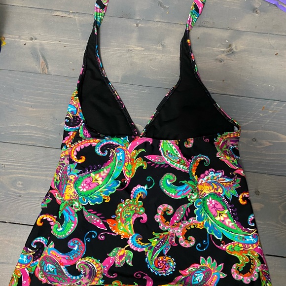 Chaps Paisley Tankini - Picture 3 of 5